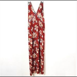 (NWT) Xhilaration Burnt Orange Floral Maxi Dress